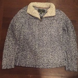Blue/White True Grit Pullover